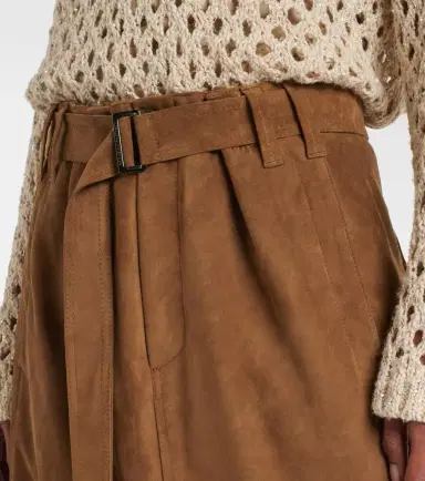 Brunello Cucinelli Suede midi skirt | Thumbnail 4 Brunello Cucinelli Suede midi skirt | Thumbnail 4