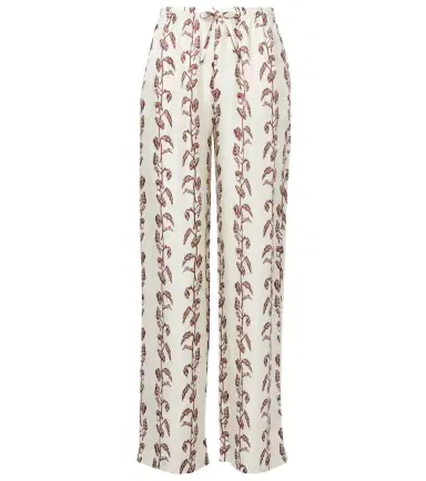 ASCENO Aurelia silk twill wide-leg pants | Thumbnail 1 ASCENO Aurelia silk twill wide-leg pants | Thumbnail 1