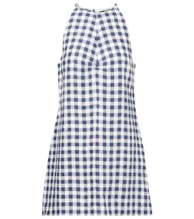 ASCENO Antiqua gingham linen minidress | Thumbnail 1 ASCENO Antiqua gingham linen minidress | Thumbnail 1