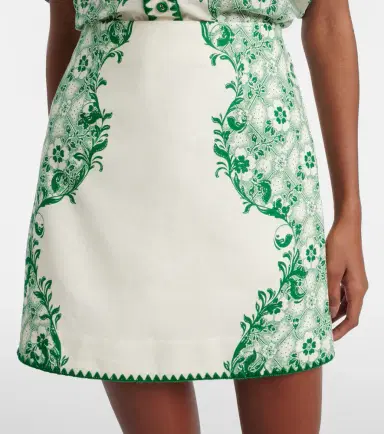 Alemais Alémais Olive printed linen and cotton miniskirt | Thumbnail 2 Alemais Alémais Olive printed linen and cotton miniskirt | Thumbnail 2