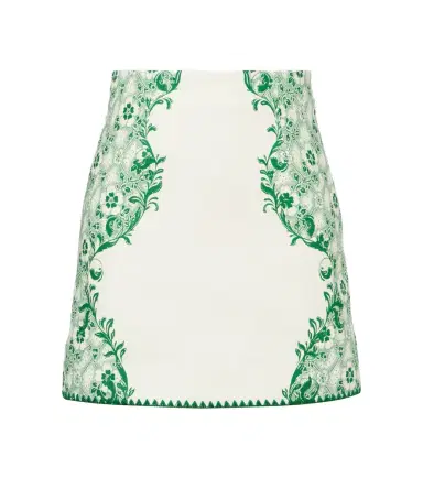 Alemais Alémais Olive printed linen and cotton miniskirt | Thumbnail 1 Alemais Alémais Olive printed linen and cotton miniskirt | Thumbnail 1