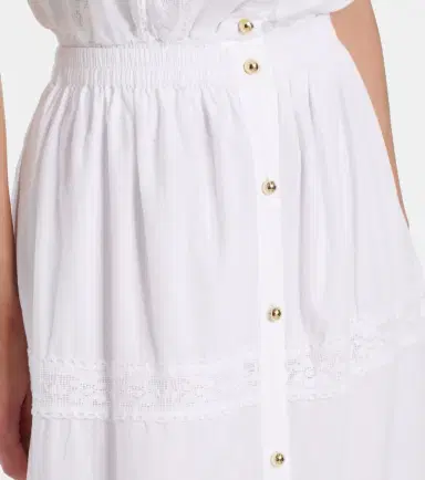 Melissa Odabash Cate lace-trimmed cotton maxi skirt | Thumbnail 3 Melissa Odabash Cate lace-trimmed cotton maxi skirt | Thumbnail 3