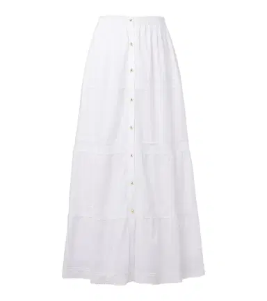 Melissa Odabash Cate lace-trimmed cotton maxi skirt | Thumbnail 1 Melissa Odabash Cate lace-trimmed cotton maxi skirt | Thumbnail 1