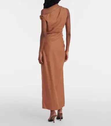 SIR Asymmetric draped linen top | Thumbnail 4 SIR Asymmetric draped linen top | Thumbnail 4