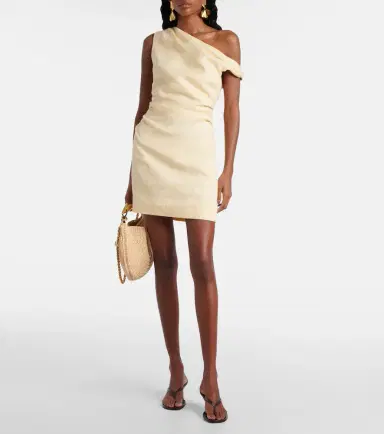 SIR Iris one-shoulder linen minidress | Thumbnail 2 SIR Iris one-shoulder linen minidress | Thumbnail 2