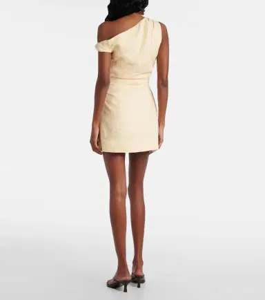 SIR Iris one-shoulder linen minidress | Thumbnail 3 SIR Iris one-shoulder linen minidress | Thumbnail 3