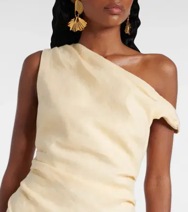 SIR Iris one-shoulder linen minidress | Thumbnail 5 SIR Iris one-shoulder linen minidress | Thumbnail 5