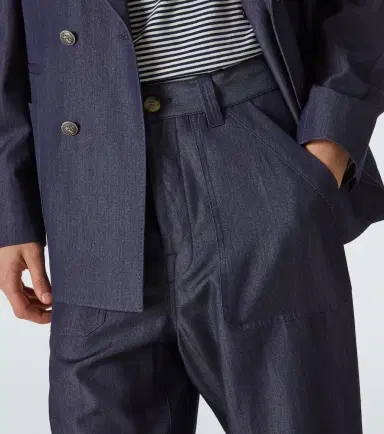 Brunello Cucinelli Wool-blend twill straight pants | Thumbnail 2 Brunello Cucinelli Wool-blend twill straight pants | Thumbnail 2