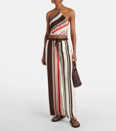 SIR Thistle striped open-back silk satin top | Thumbnail 2 SIR Thistle striped open-back silk satin top | Thumbnail 2