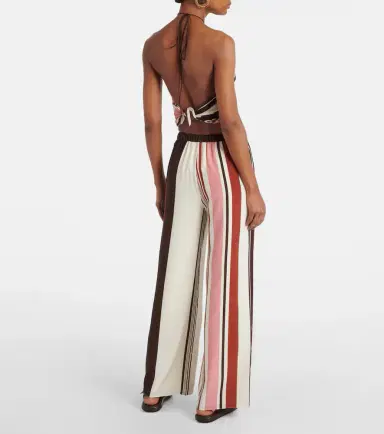SIR Thistle striped open-back silk satin top | Thumbnail 3 SIR Thistle striped open-back silk satin top | Thumbnail 3