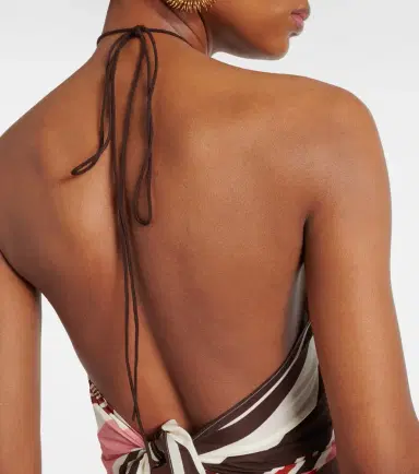 SIR Thistle striped open-back silk satin top | Thumbnail 4 SIR Thistle striped open-back silk satin top | Thumbnail 4