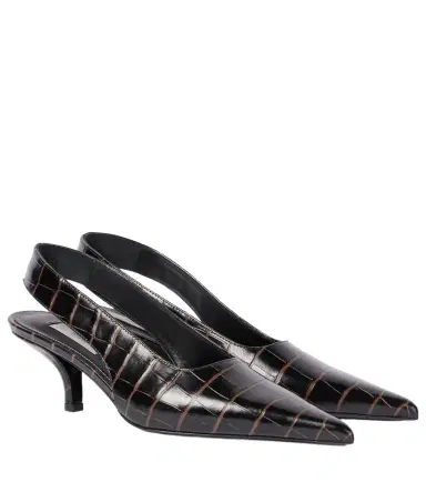 TOTEME Croc-effect leather slingback pumps | Thumbnail 1 TOTEME Croc-effect leather slingback pumps | Thumbnail 1