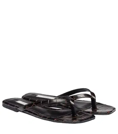 TOTEME Croc-effect leather thong sandals | Thumbnail 1 TOTEME Croc-effect leather thong sandals | Thumbnail 1