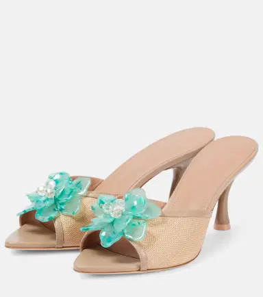 Malone Souliers Cyd 70 embellished leather-trimmed mules | Thumbnail 3 Malone Souliers Cyd 70 embellished leather-trimmed mules | Thumbnail 3