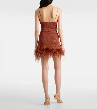 Oséree Oséree Lumière Plumage feather-trimmed minidress | Thumbnail 2 Oséree Oséree Lumière Plumage feather-trimmed minidress | Thumbnail 2