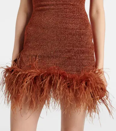 Oséree Oséree Lumière Plumage feather-trimmed minidress | Thumbnail 4 Oséree Oséree Lumière Plumage feather-trimmed minidress | Thumbnail 4