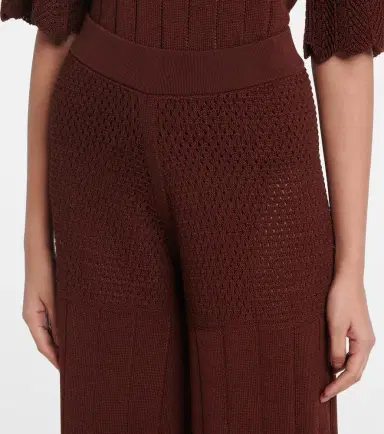 Eres Récit open-knit cotton-blend wide-leg pants | Thumbnail 3 Eres Récit open-knit cotton-blend wide-leg pants | Thumbnail 3