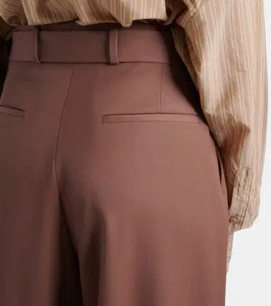 Dries Van Noten Belted wool gabardine wide-leg pants | Thumbnail 3 Dries Van Noten Belted wool gabardine wide-leg pants | Thumbnail 3