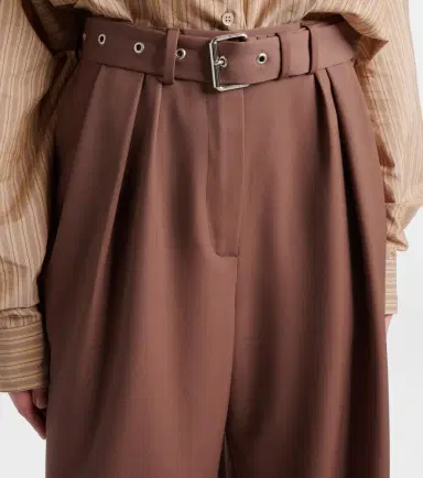 Dries Van Noten Belted wool gabardine wide-leg pants | Thumbnail 4 Dries Van Noten Belted wool gabardine wide-leg pants | Thumbnail 4