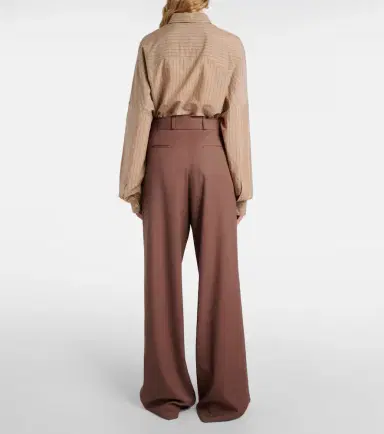 Dries Van Noten Belted wool gabardine wide-leg pants | Thumbnail 5 Dries Van Noten Belted wool gabardine wide-leg pants | Thumbnail 5
