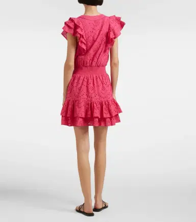 Poupette St Barth Camila shirred cotton minidress | Thumbnail 3 Poupette St Barth Camila shirred cotton minidress | Thumbnail 3