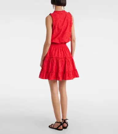 Poupette St Barth Clara broderie anglaise cotton minidress | Thumbnail 3 Poupette St Barth Clara broderie anglaise cotton minidress | Thumbnail 3