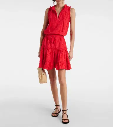 Poupette St Barth Clara broderie anglaise cotton minidress | Thumbnail 4 Poupette St Barth Clara broderie anglaise cotton minidress | Thumbnail 4