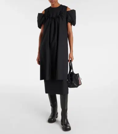 Noir Kei Ninomiya Cutout wool midi dress | Thumbnail 4 Noir Kei Ninomiya Cutout wool midi dress | Thumbnail 4