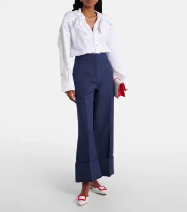 Manolo Blahnik Maysale leather-trimmed raffia mules | Thumbnail 2 Manolo Blahnik Maysale leather-trimmed raffia mules | Thumbnail 2