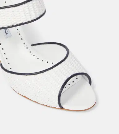 Manolo Blahnik Khiko 90 raffia slingback sandals | Thumbnail 4 Manolo Blahnik Khiko 90 raffia slingback sandals | Thumbnail 4