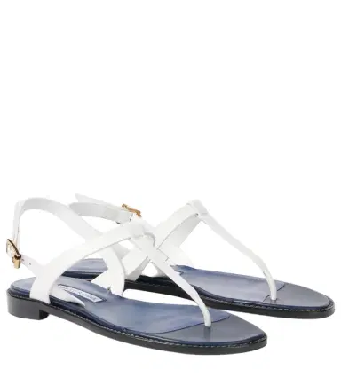Manolo Blahnik Hata leather thong sandals | Thumbnail 1 Manolo Blahnik Hata leather thong sandals | Thumbnail 1