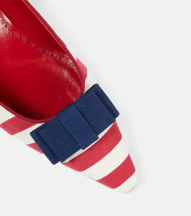 Manolo Blahnik Reador bow-detail striped ballet flats | Thumbnail 4 Manolo Blahnik Reador bow-detail striped ballet flats | Thumbnail 4