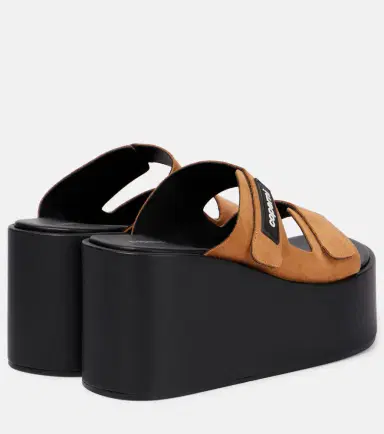 Coperni Logo suede wedge mules | Thumbnail 2 Coperni Logo suede wedge mules | Thumbnail 2