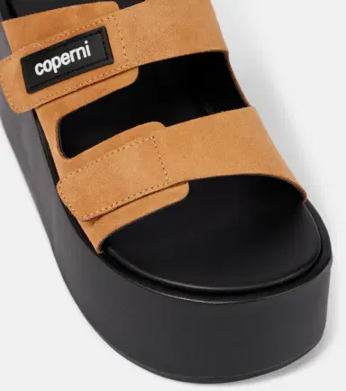 Coperni Logo suede wedge mules | Thumbnail 3 Coperni Logo suede wedge mules | Thumbnail 3