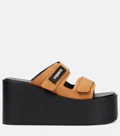 Coperni Logo suede wedge mules | Thumbnail 4 Coperni Logo suede wedge mules | Thumbnail 4