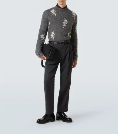 Jil Sander Floral intarsia alpaca and wool-blend sweater | Thumbnail 5 Jil Sander Floral intarsia alpaca and wool-blend sweater | Thumbnail 5