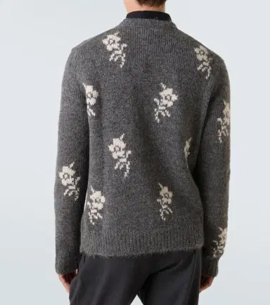 Jil Sander Floral intarsia alpaca and wool-blend sweater | Thumbnail 6 Jil Sander Floral intarsia alpaca and wool-blend sweater | Thumbnail 6