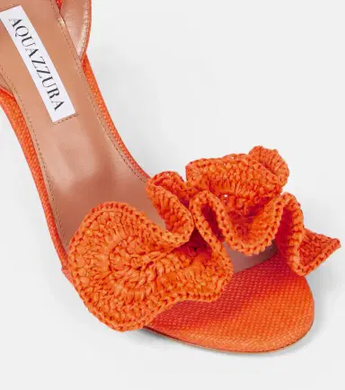 Aquazzura Noches Tropicales 85 raffia sandals | Thumbnail 3 Aquazzura Noches Tropicales 85 raffia sandals | Thumbnail 3