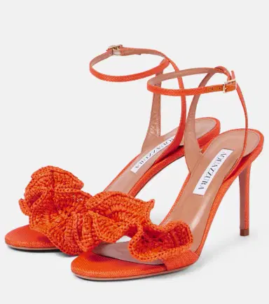 Aquazzura Noches Tropicales 85 raffia sandals | Thumbnail 4 Aquazzura Noches Tropicales 85 raffia sandals | Thumbnail 4
