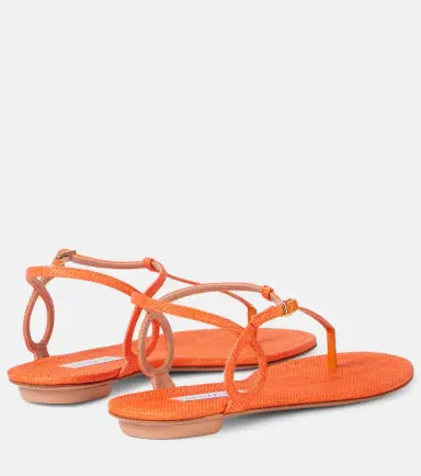 Aquazzura Almost Bare raffia-effect sandals | Thumbnail 3 Aquazzura Almost Bare raffia-effect sandals | Thumbnail 3