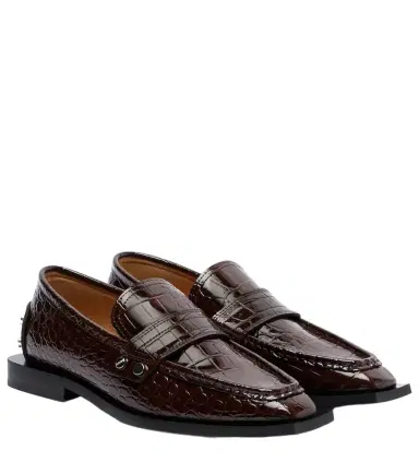 Ganni Studs croc-effect loafers | Thumbnail 1 Ganni Studs croc-effect loafers | Thumbnail 1