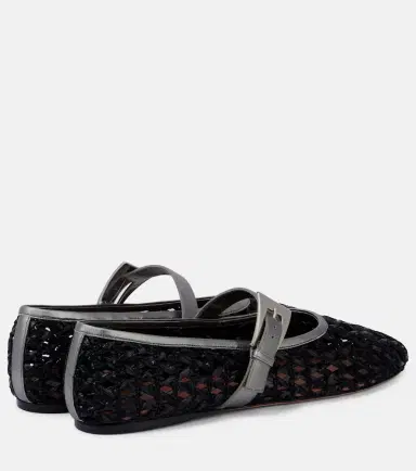 Paris Texas Sveva buckle-detail raffia ballet flats | Thumbnail 4 Paris Texas Sveva buckle-detail raffia ballet flats | Thumbnail 4