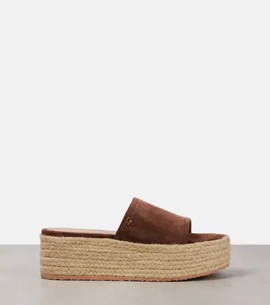 Gianvito Rossi Suede platform espadrille slides | Thumbnail 3 Gianvito Rossi Suede platform espadrille slides | Thumbnail 3