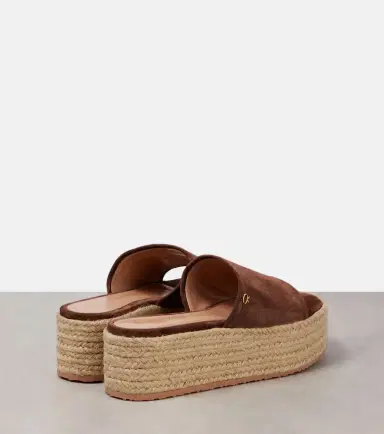 Gianvito Rossi Suede platform espadrille slides | Thumbnail 4 Gianvito Rossi Suede platform espadrille slides | Thumbnail 4