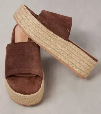 Gianvito Rossi Suede platform espadrille slides | Thumbnail 5 Gianvito Rossi Suede platform espadrille slides | Thumbnail 5