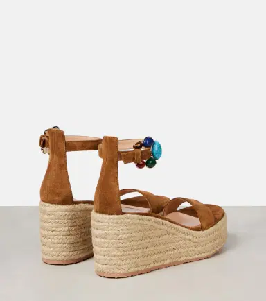 Gianvito Rossi Embellished suede platform espadrilles | Thumbnail 3 Gianvito Rossi Embellished suede platform espadrilles | Thumbnail 3