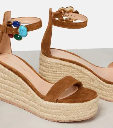 Gianvito Rossi Embellished suede platform espadrilles | Thumbnail 4 Gianvito Rossi Embellished suede platform espadrilles | Thumbnail 4