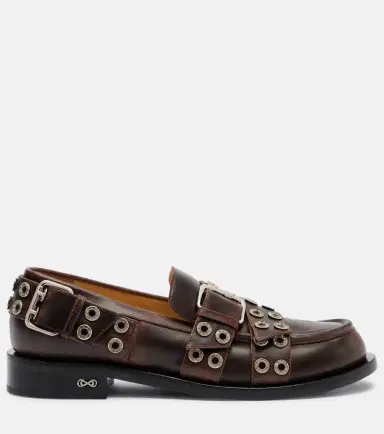Mach & Mach Buckle Belt leather loafers | Thumbnail 4 Mach & Mach Buckle Belt leather loafers | Thumbnail 4