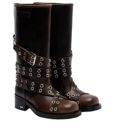 Mach & Mach Buckle Belt leather biker boots | Thumbnail 1 Mach & Mach Buckle Belt leather biker boots | Thumbnail 1