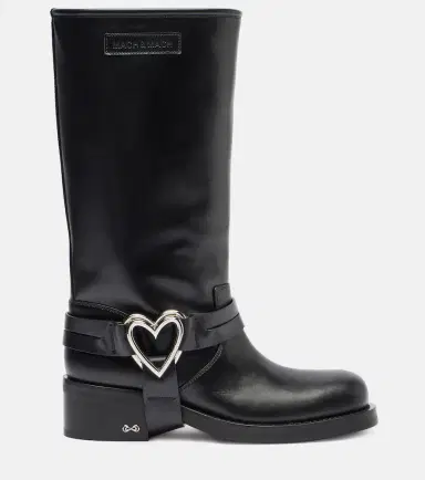 Mach & Mach Double Heart leather biker boots | Thumbnail 2 Mach & Mach Double Heart leather biker boots | Thumbnail 2